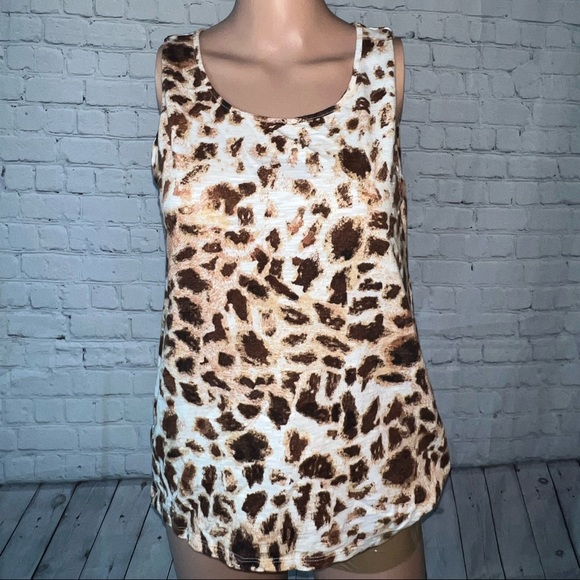 Chico's Tops - Chico’s Brown & Tan Cheetah Print Tank top size 0